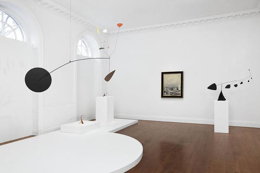 Installation view of the exhibition Tanguy Calder: Between Surrealism and Abstraction in New York