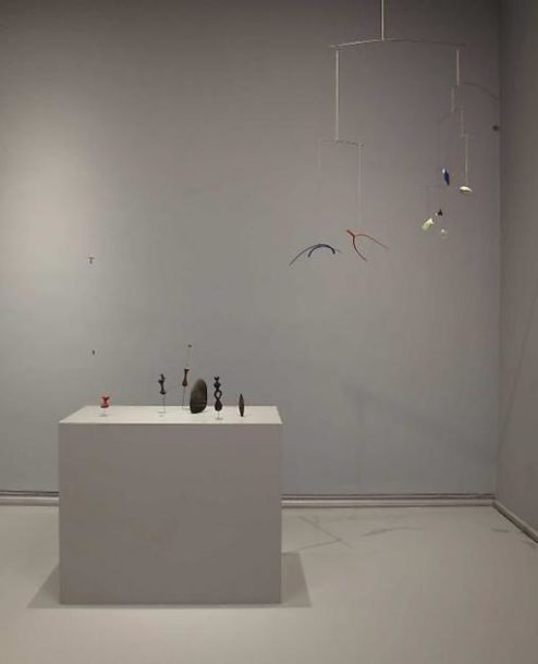 Installation view of the exhibition Tanguy Calder: Between Surrealism and Abstraction in New York