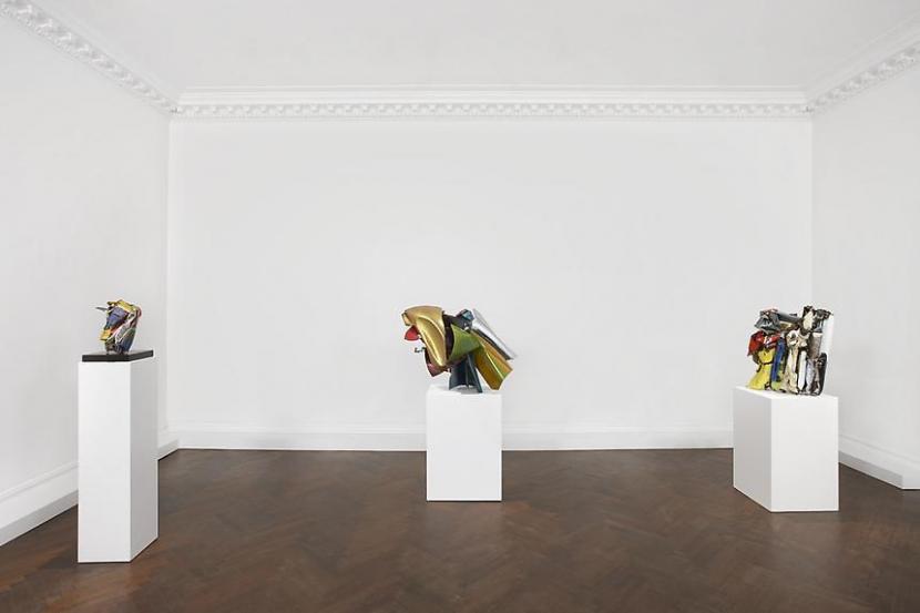 Installation view of the exhibition John Chamberlain: Early Years in New York