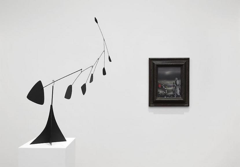 Installation view of the exhibition Tanguy Calder: Between Surrealism and Abstraction in New York