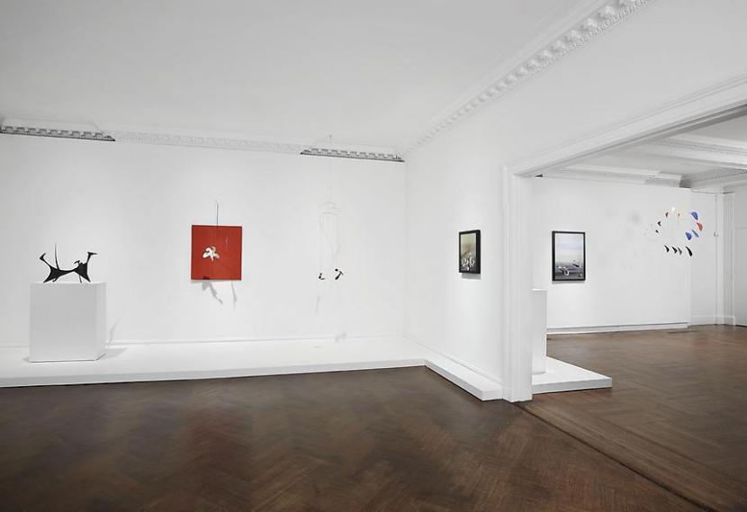 Installation view of the exhibition Tanguy Calder: Between Surrealism and Abstraction in New York