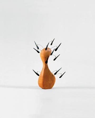 Image of Alexander Calder's sculpture Wooden Bottle with Hairs