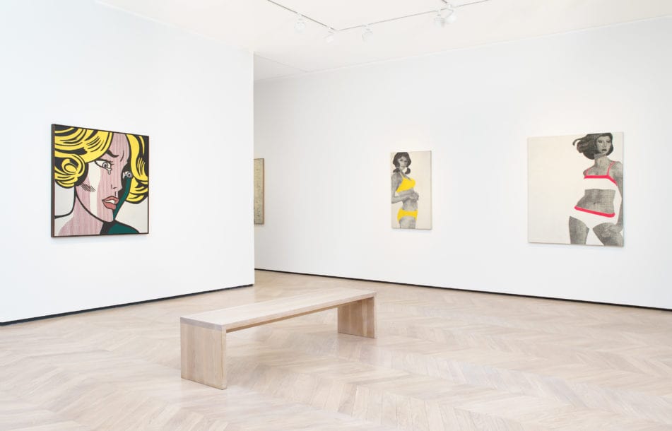 Installation view of 'Source and Stimulus: Polke, Lichtenstein, Laing'. Photography by Stephen White