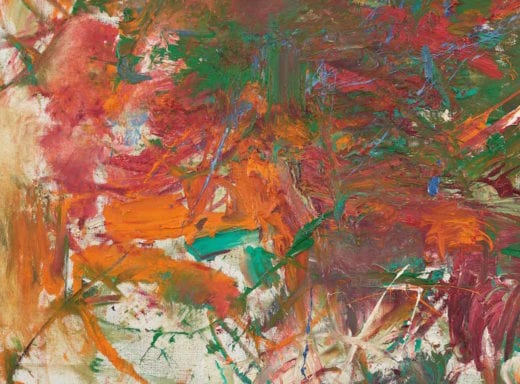 Detail view of Joan Mitchell's painting Syrtis