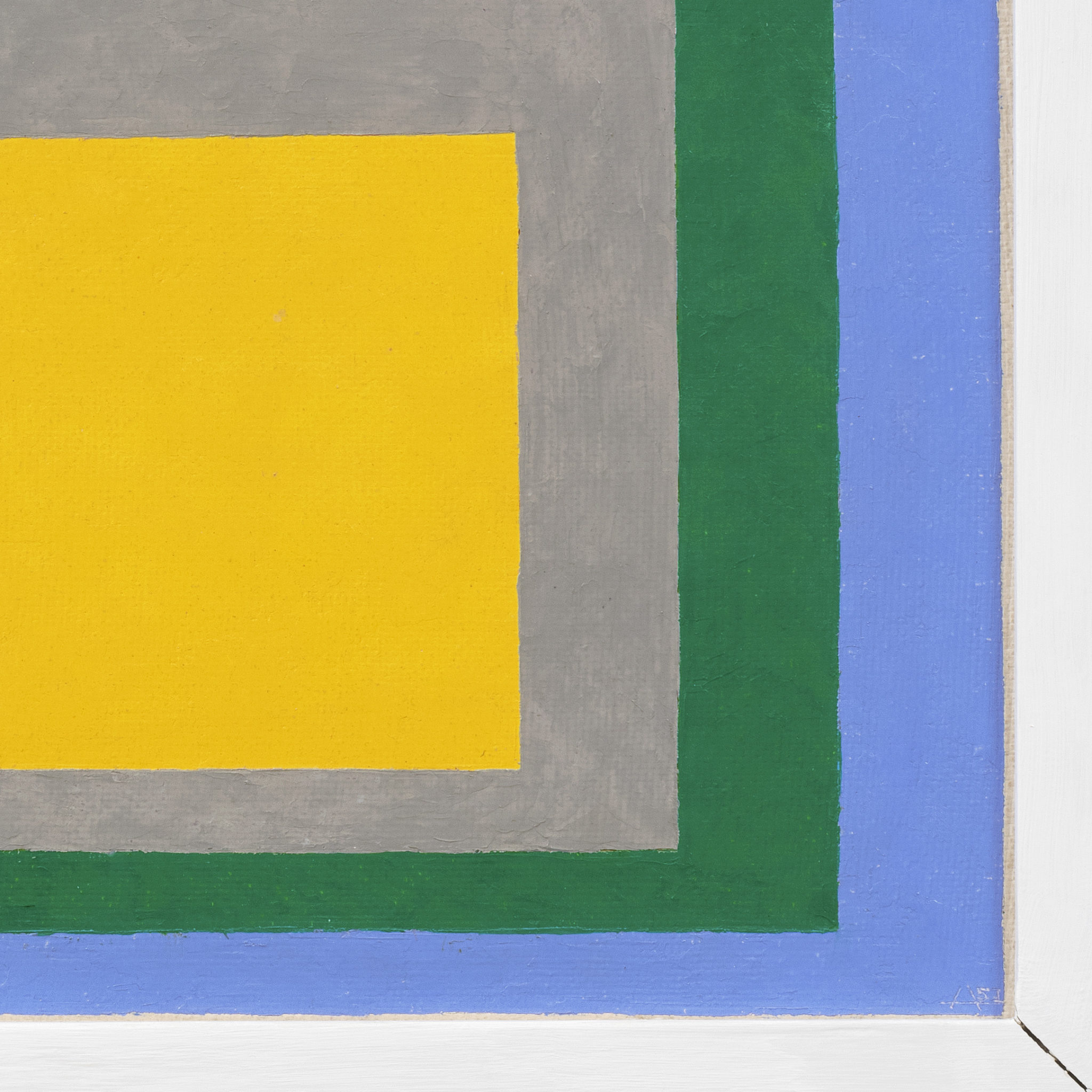 Detail view of Josef Albers's painting Homage to the Square: Open D, 1951