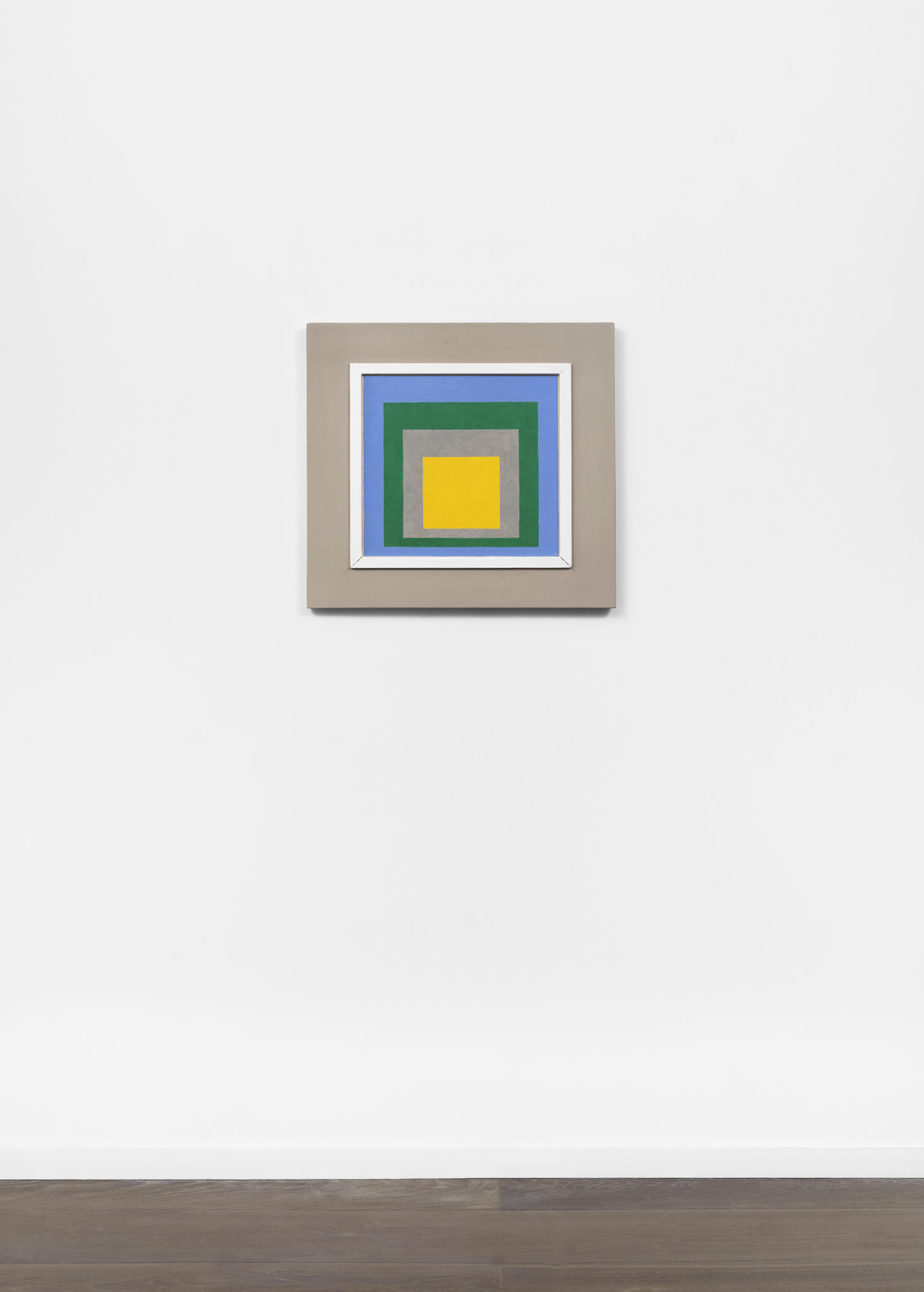 Install view of Josef Albers's painting Homage to the Square: Open D, 1951