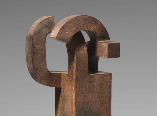 Detail view of Eduardo Chillida's sculpture Besaka, 1987