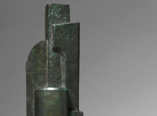 Detail view of Jacques Lipchitz's sculpture Seated Figure, 1915