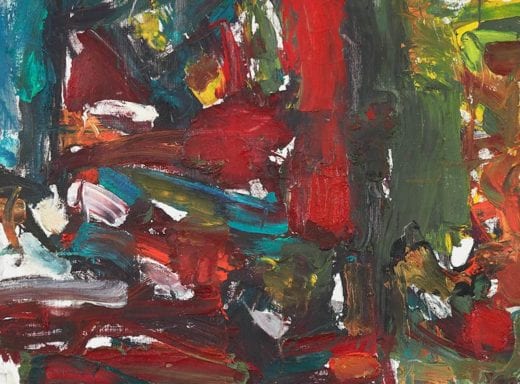 Detail view of Joan Mitchell's painting Untitled, 1959