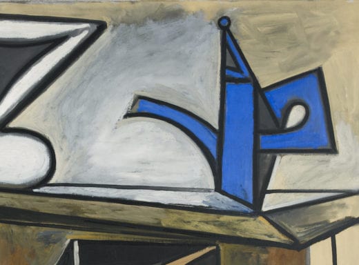 Detail view of Install view of Picasso's painting Nature morte à la cafetière, 1947