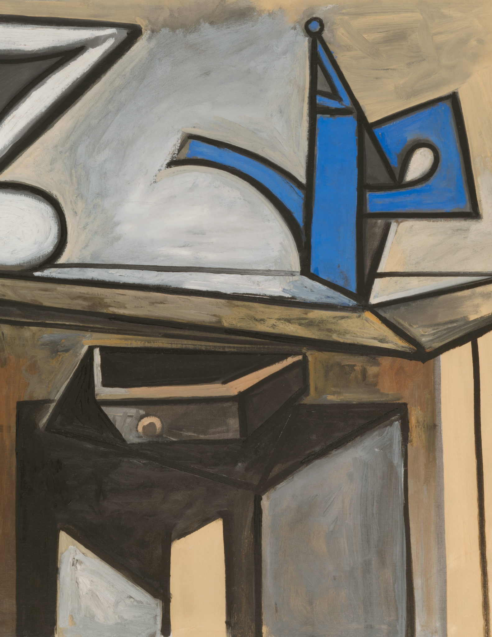 Detail view of Install view of Picasso's painting Nature morte à la cafetière, 1947