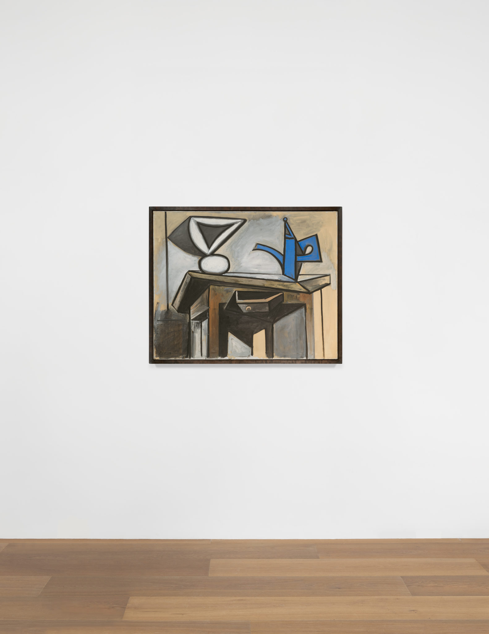 Install view of Picasso's painting Nature morte à la cafetière, 1947