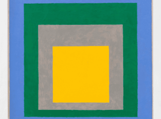 Detail view of Josef Albers's painting Homage to the Square: Open D, 1951