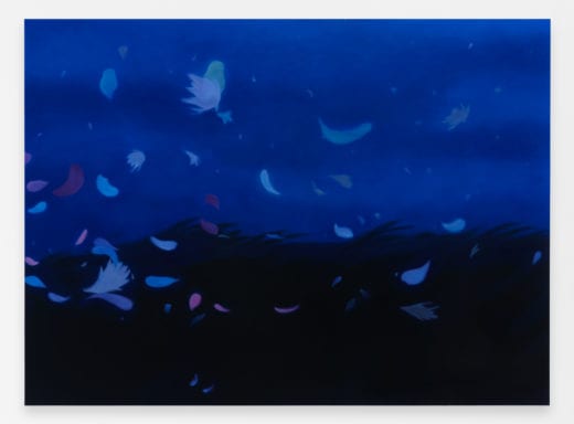 Dan Colen's painting Mother (Moonlight Leaves, 2018