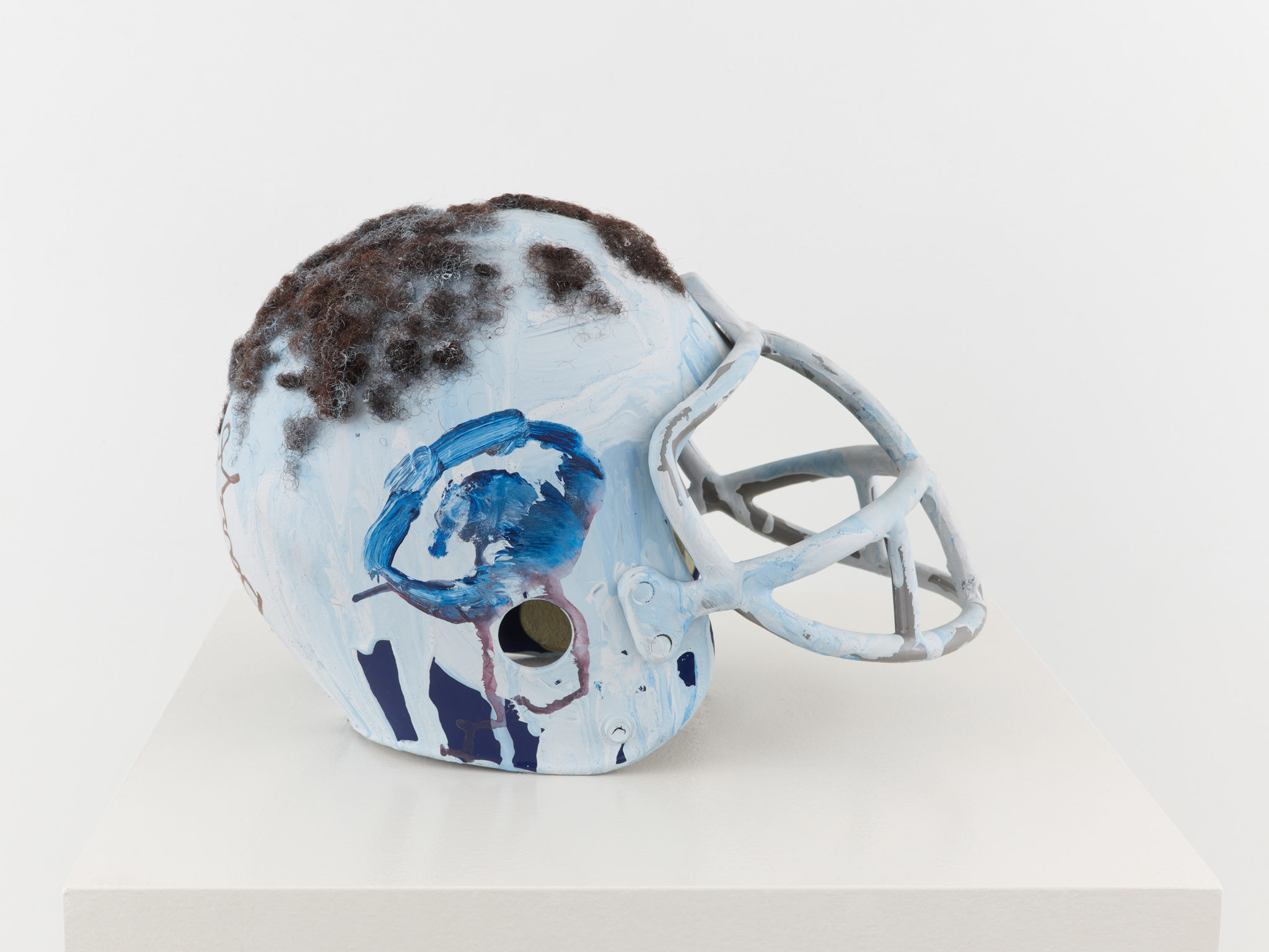 Jean-Michel Basquiat's sculpture Untitled (Football Helmet), c. 1981-84