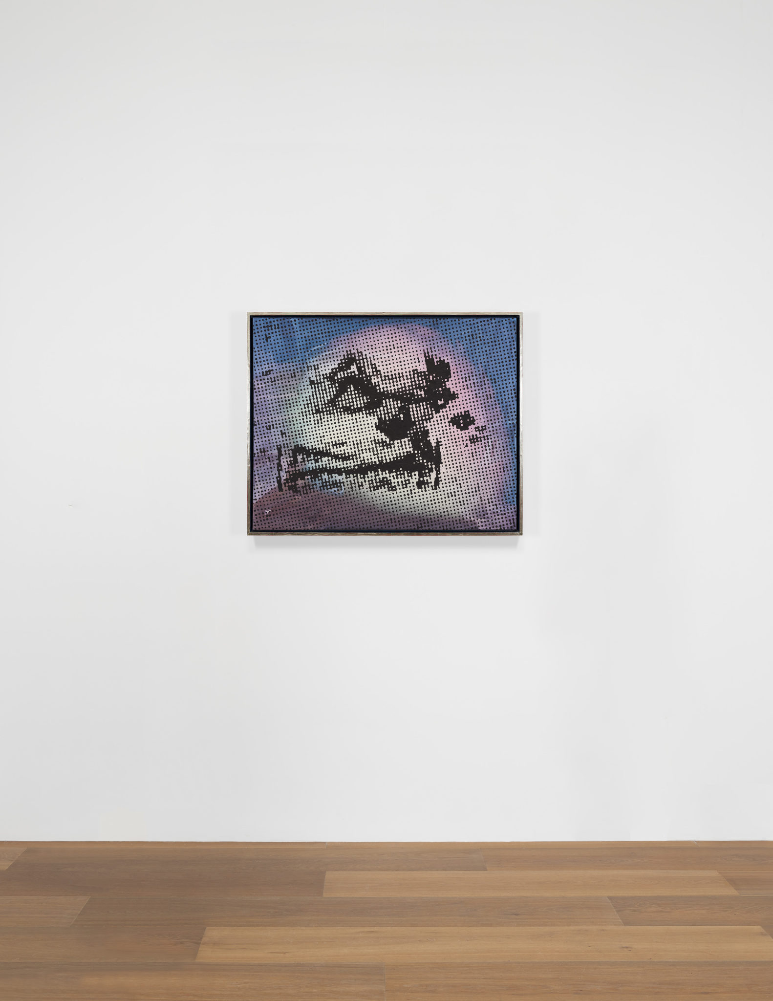 Install view of Sigmar Polke's painting Untitled (Beach), 2008