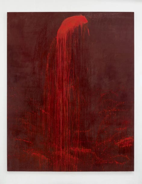 Painting by Pat Steir, "Outer Lhamo Waterfall," 1992.