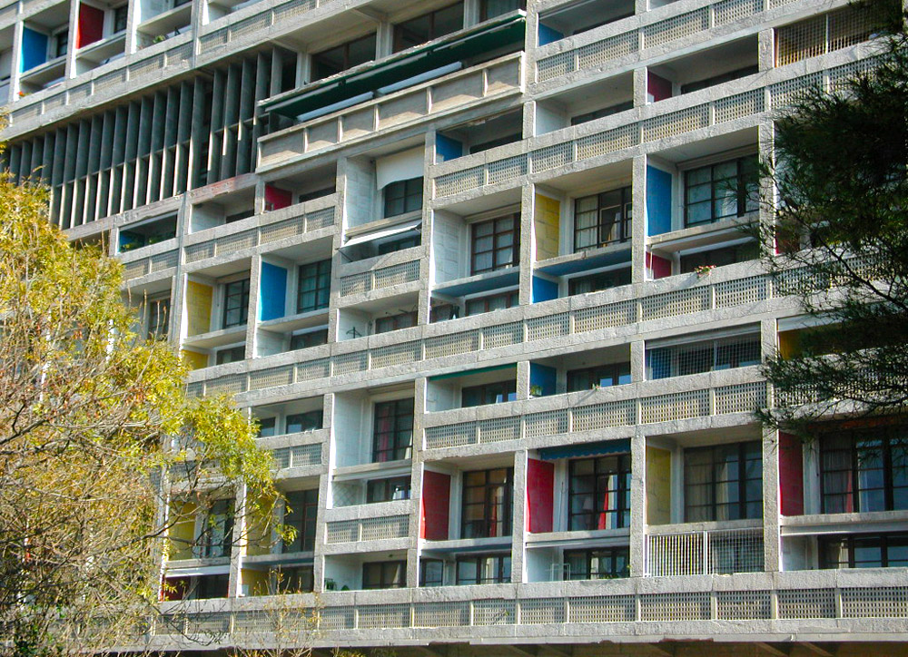 Le Corbusier's building Unité d'habitation (Cité Radieuse), 1947-1952