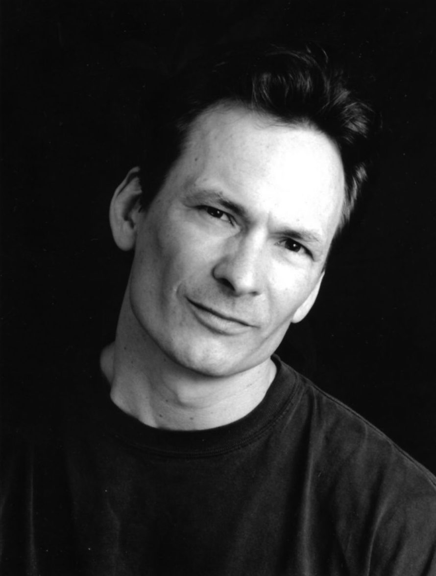 Black-and-white portrait of Forrest Gander