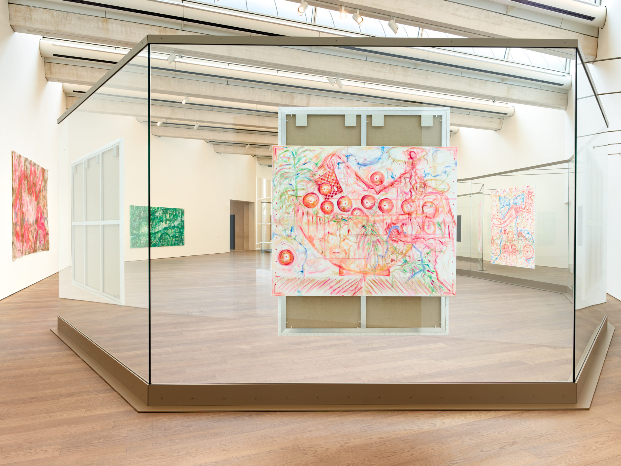 Installation view from Jutta Koether's MUDAM exhibition