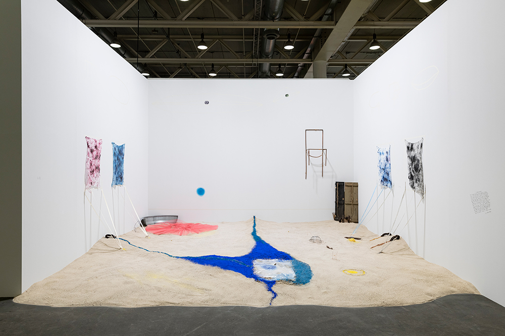 Installation view of Senga Nengudi Booth U57 at Art Basel Unlimited, 2019