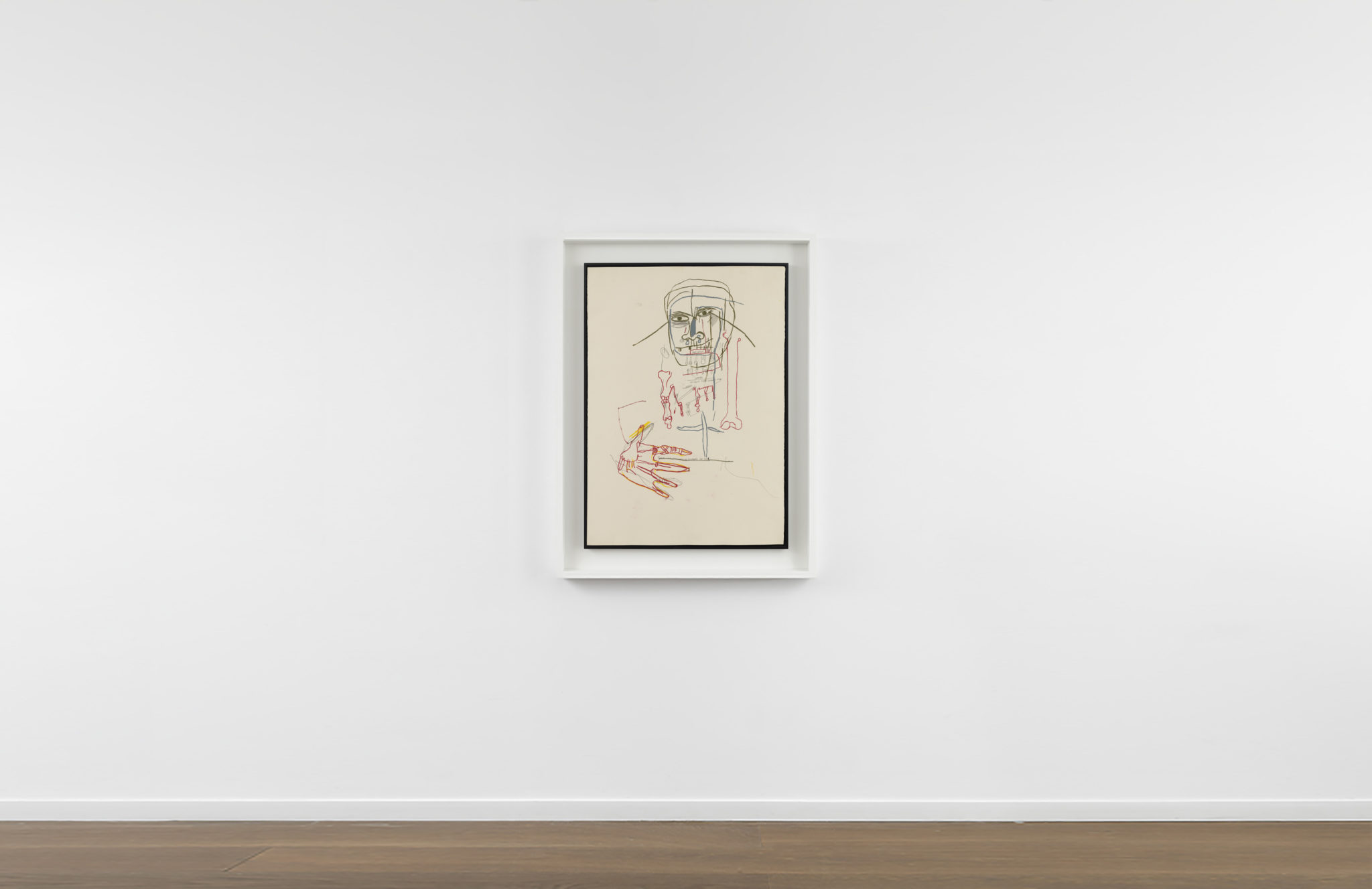 Installation view of Basquiat's Untitled (Head), 1983