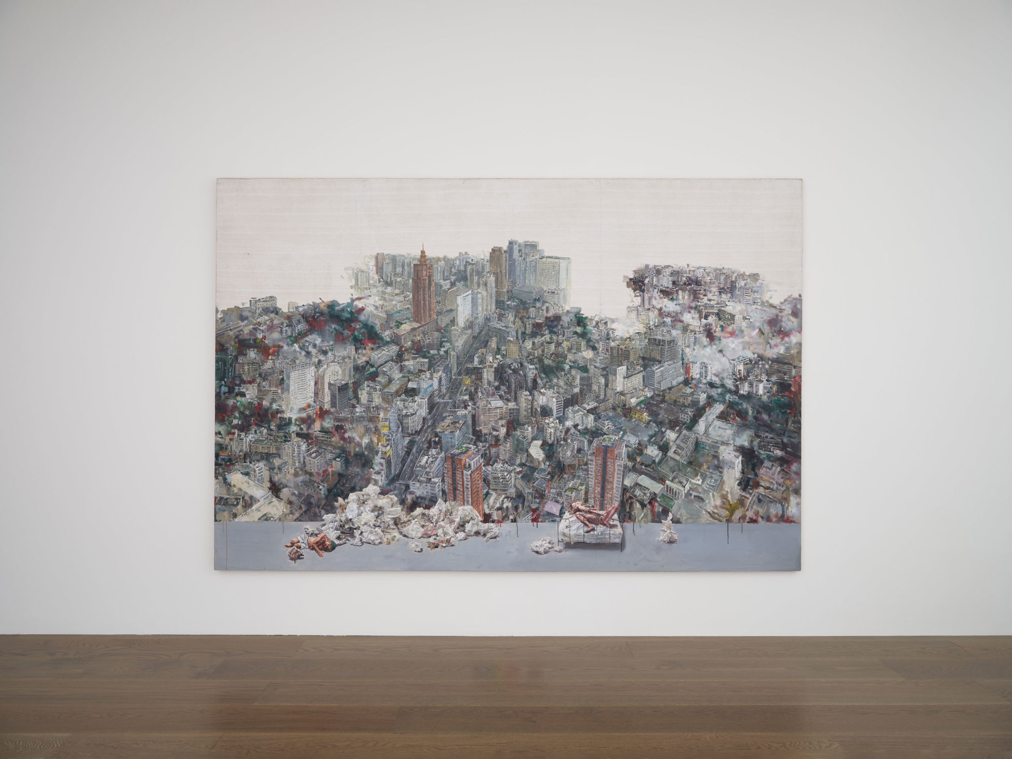 Installation view of Tu Hongtao's painting Chengdu, Tokyo or Shenzhen