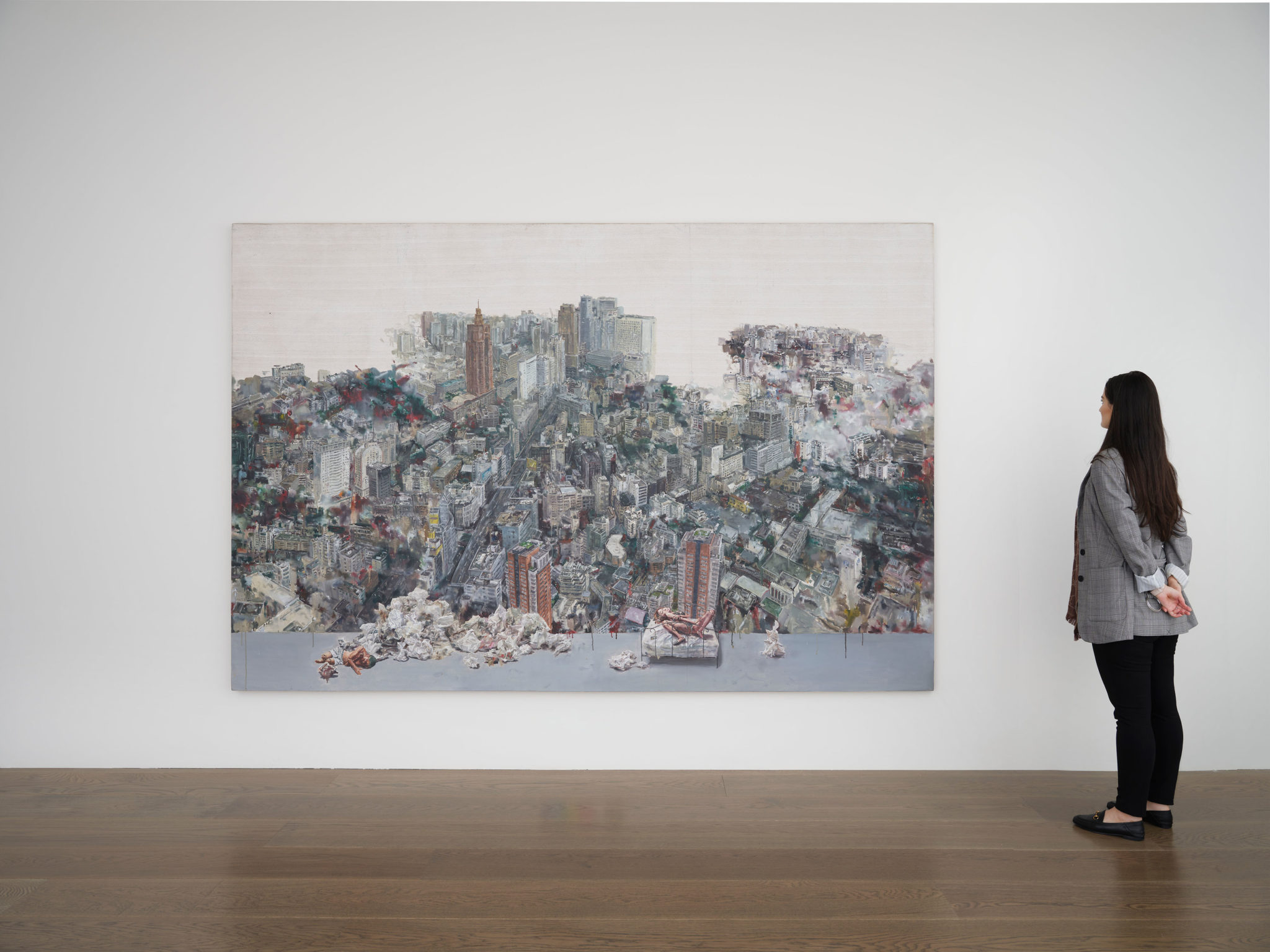 Scale view of Tu Hongtao's painting Chengdu, Tokyo or Shenzhen