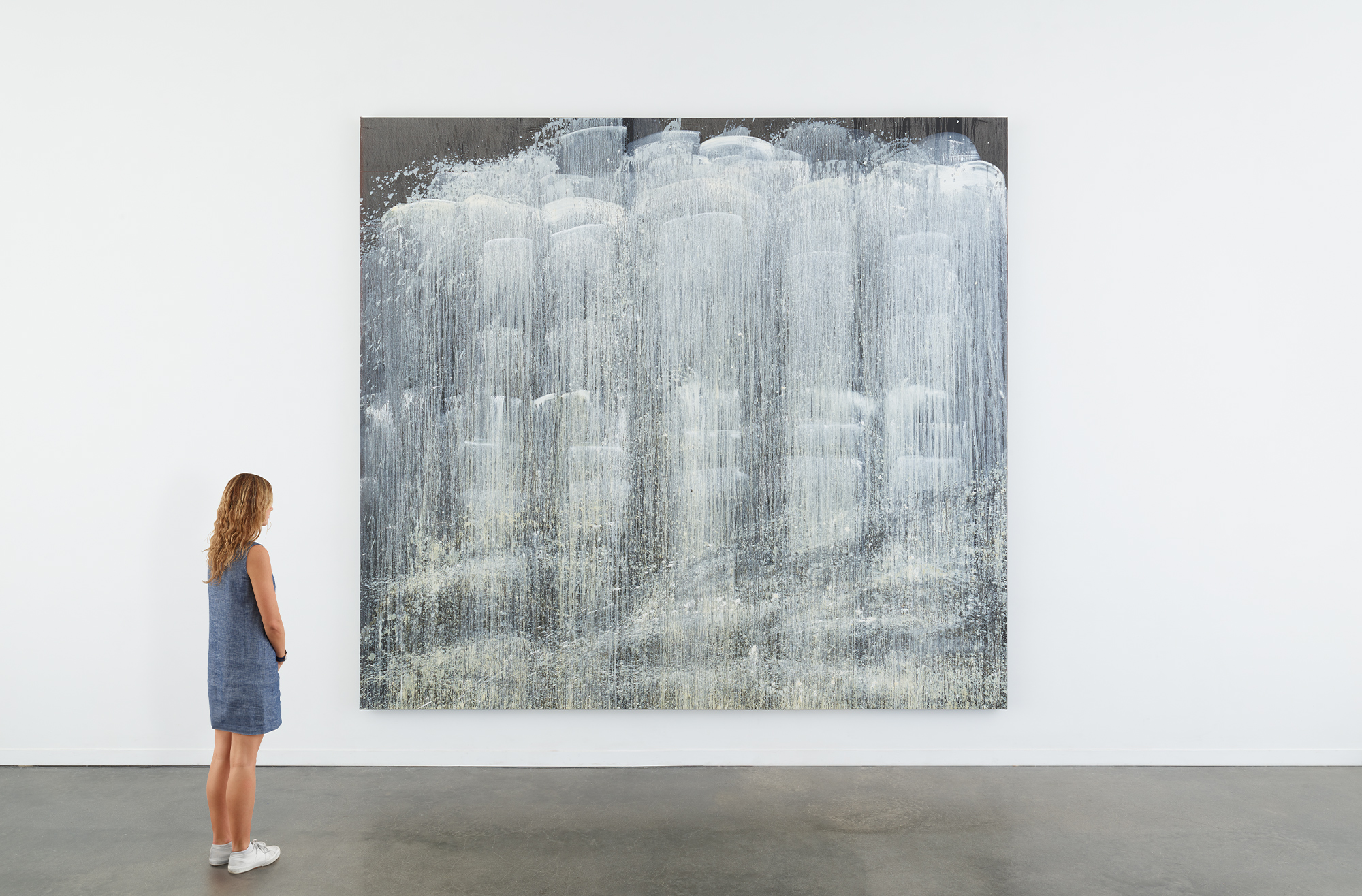 Scale shot of Pat Steir's Tyne Panorama 1, 1990