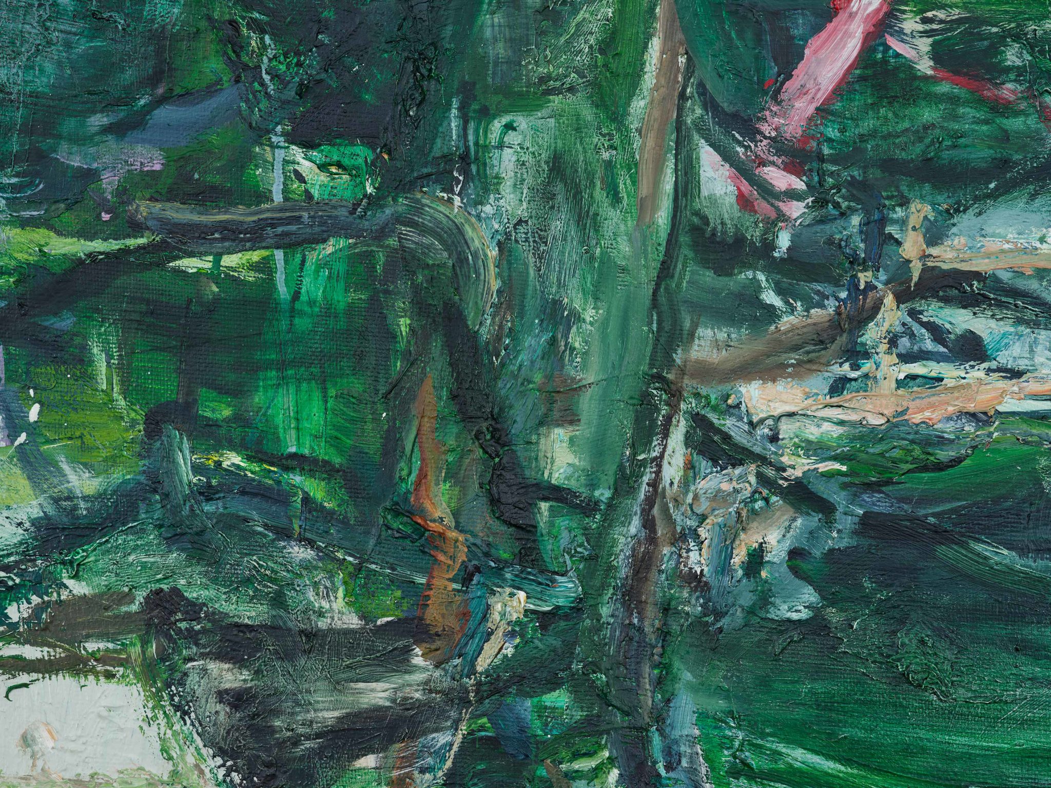 Detail of Hongtao's painting Uprising Trees (2019)