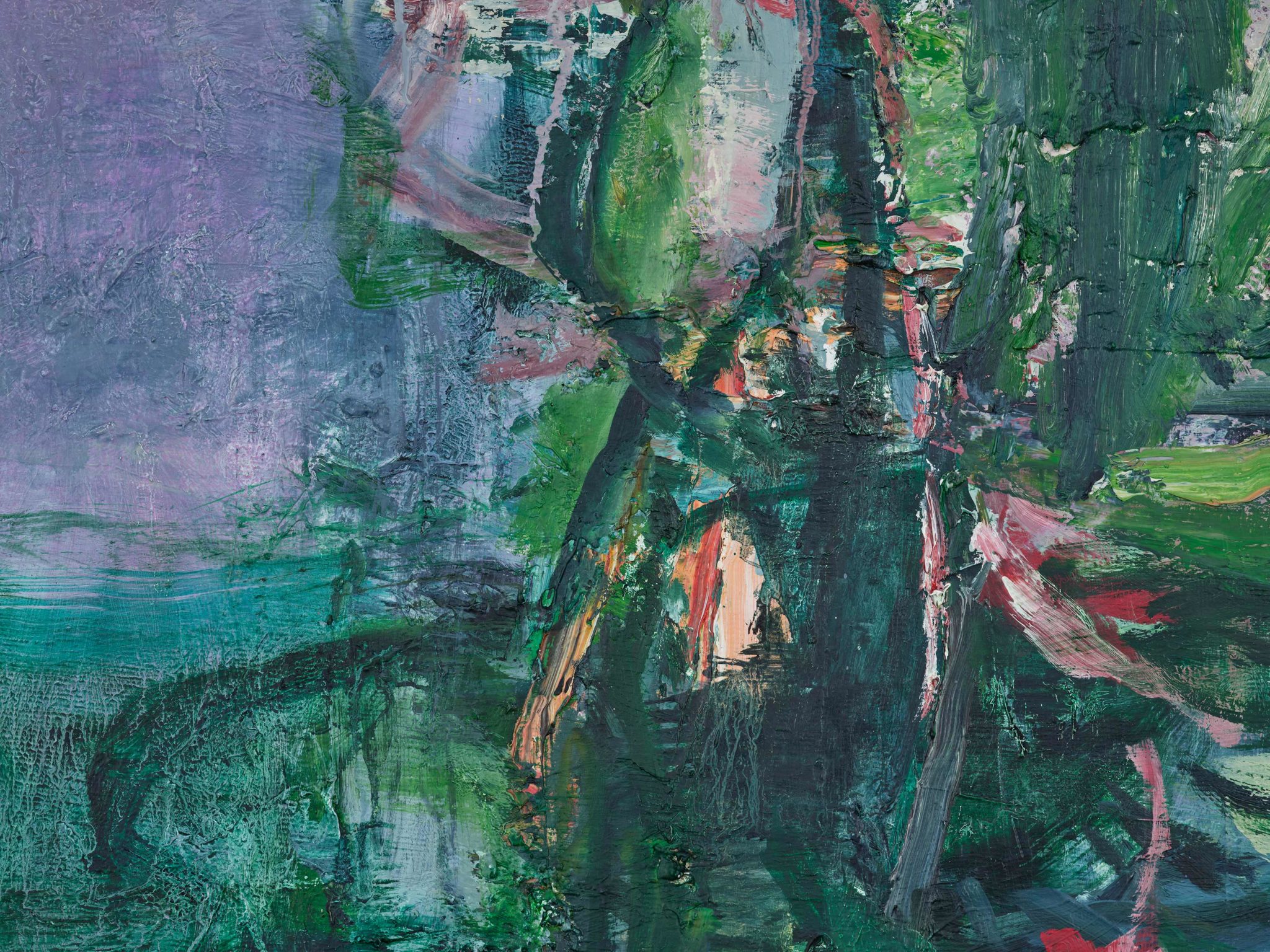 Detail of Hongtao's painting Uprising Trees (2019)