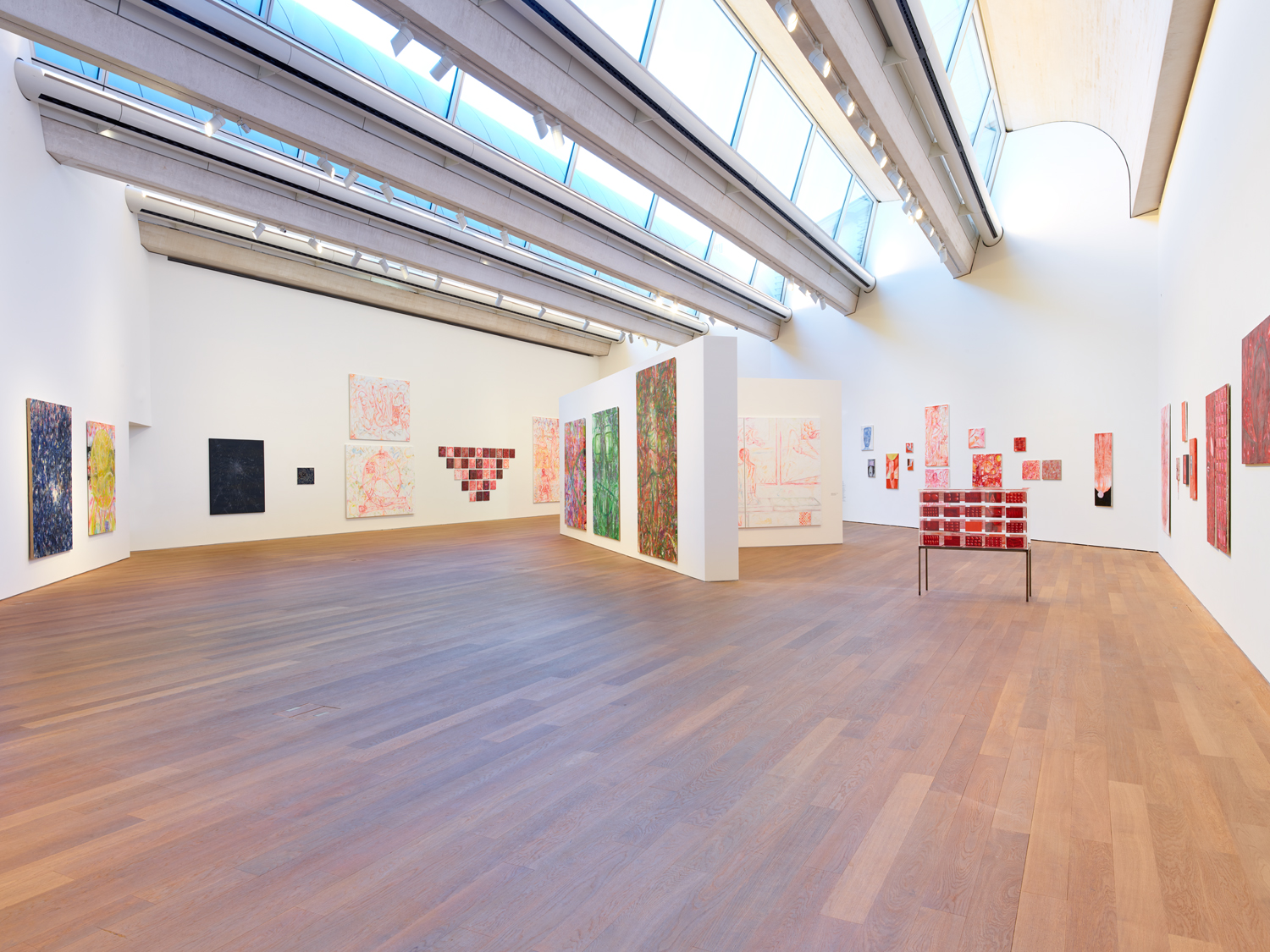 Installation view from Jutta Koether's MUDAM exhibition