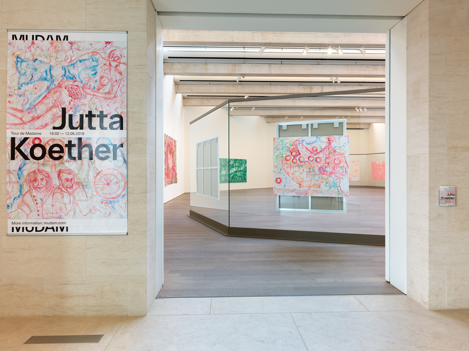 Installation view from Jutta Koether's MUDAM exhibition