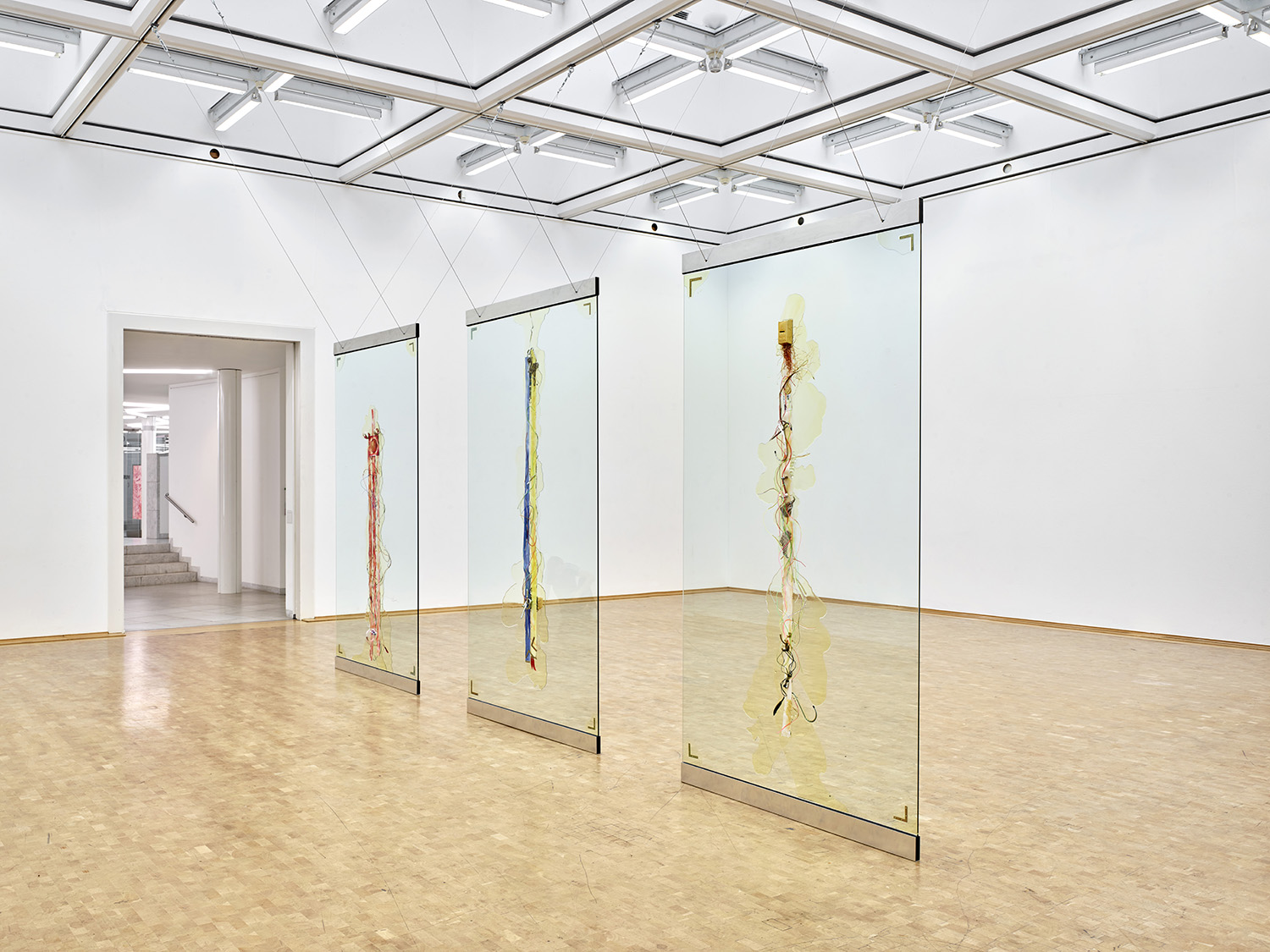 Installation view from Jutta Koether's exhibition at Museum Abteiberg. 