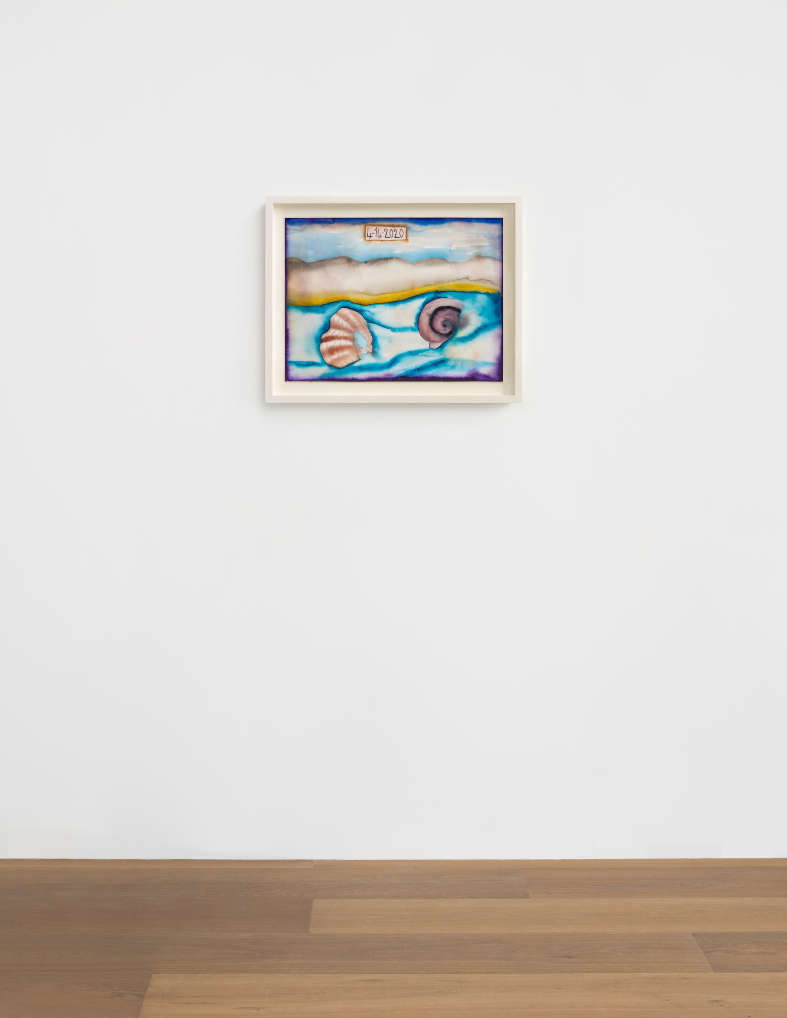 Installation view of Francesco Clemente's watercolor 4-14-2020