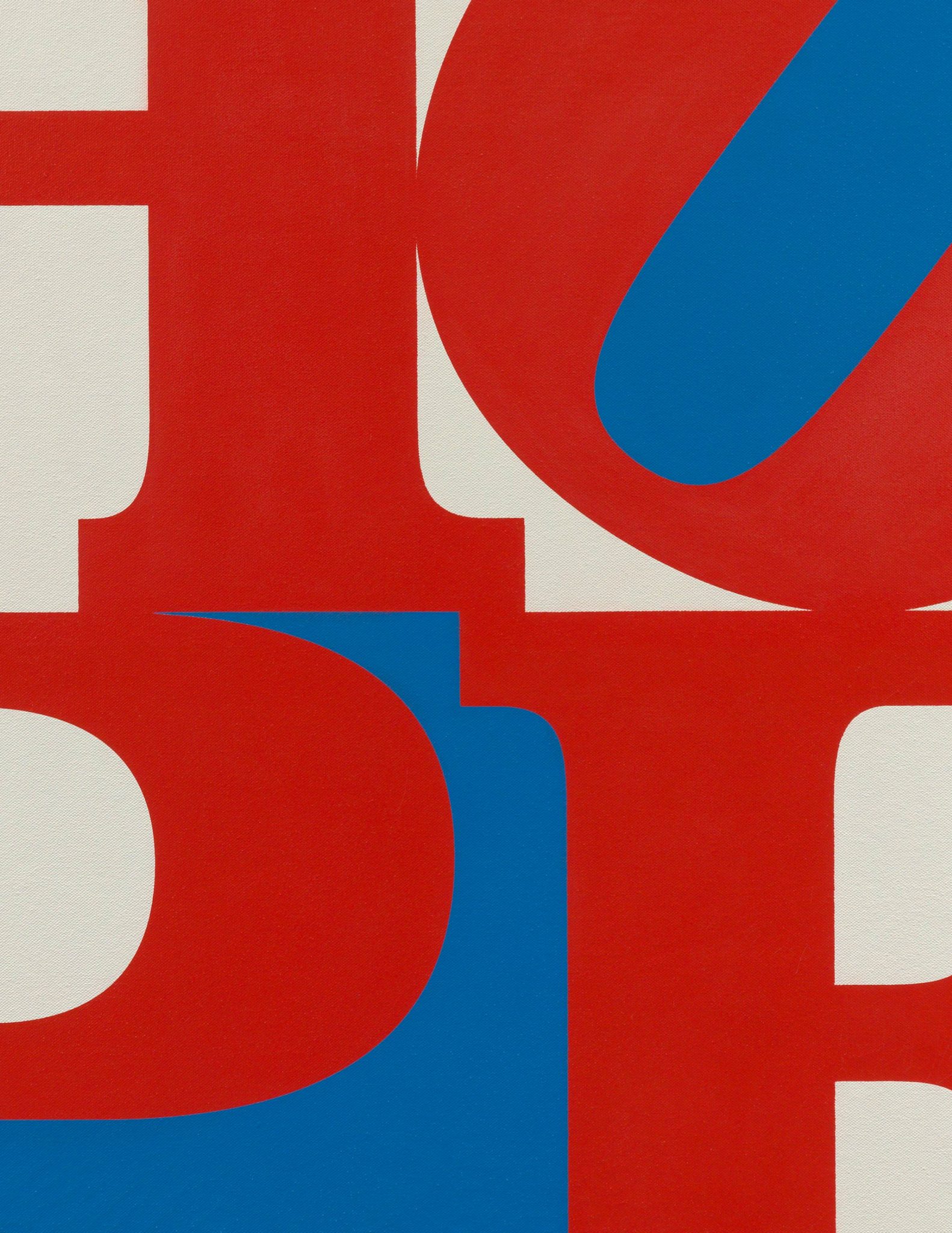 Detail view of Robert Indiana's HOPE, 2008