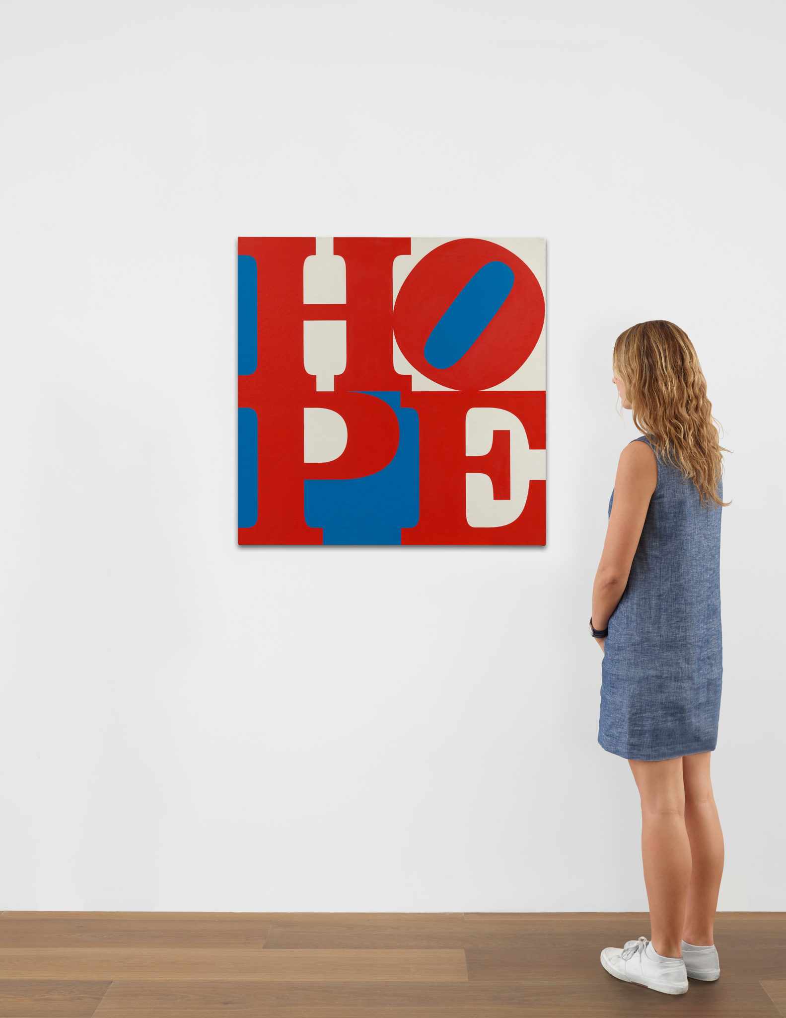 Scale view of Robert Indiana's HOPE, 2008