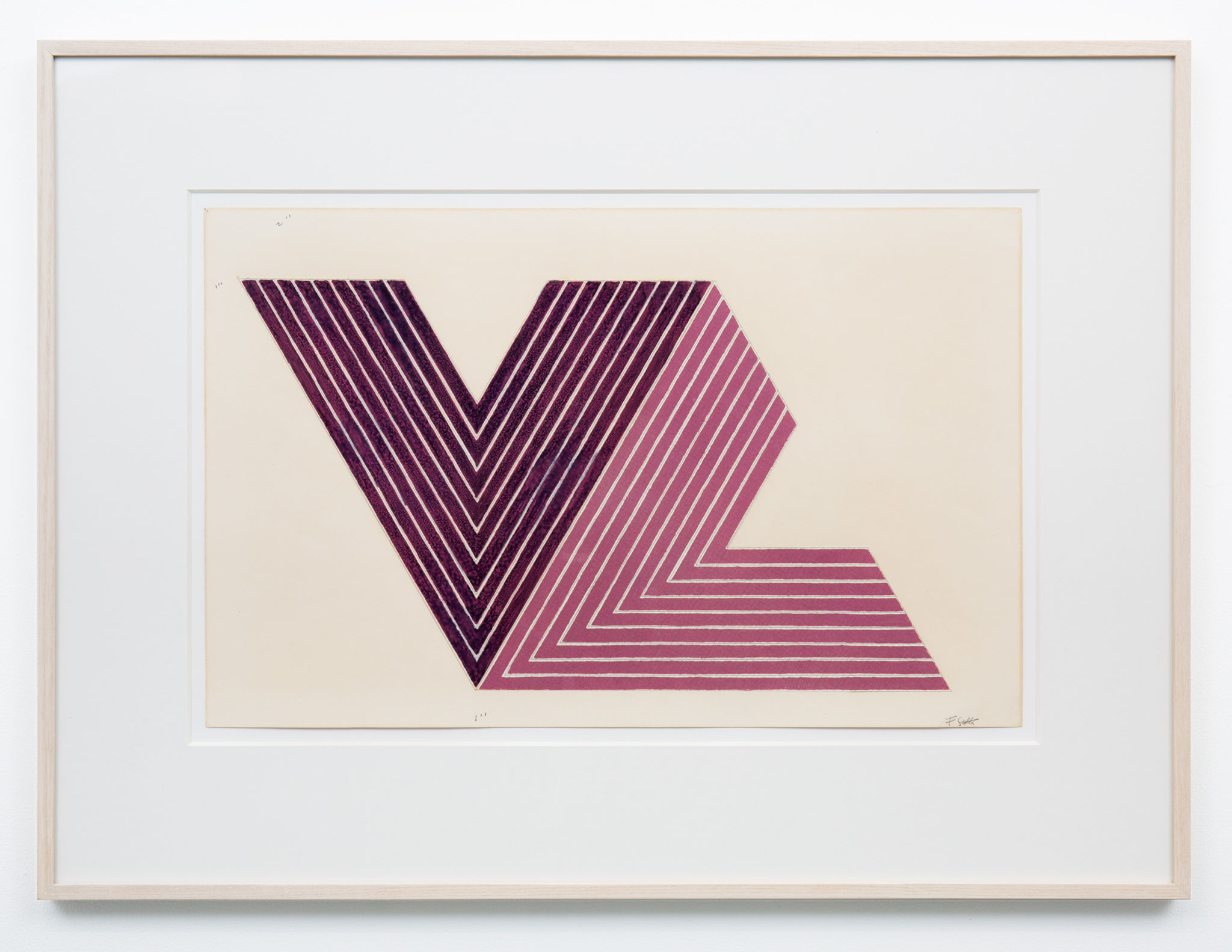 Frank Stella's Untitled, 1969, framed