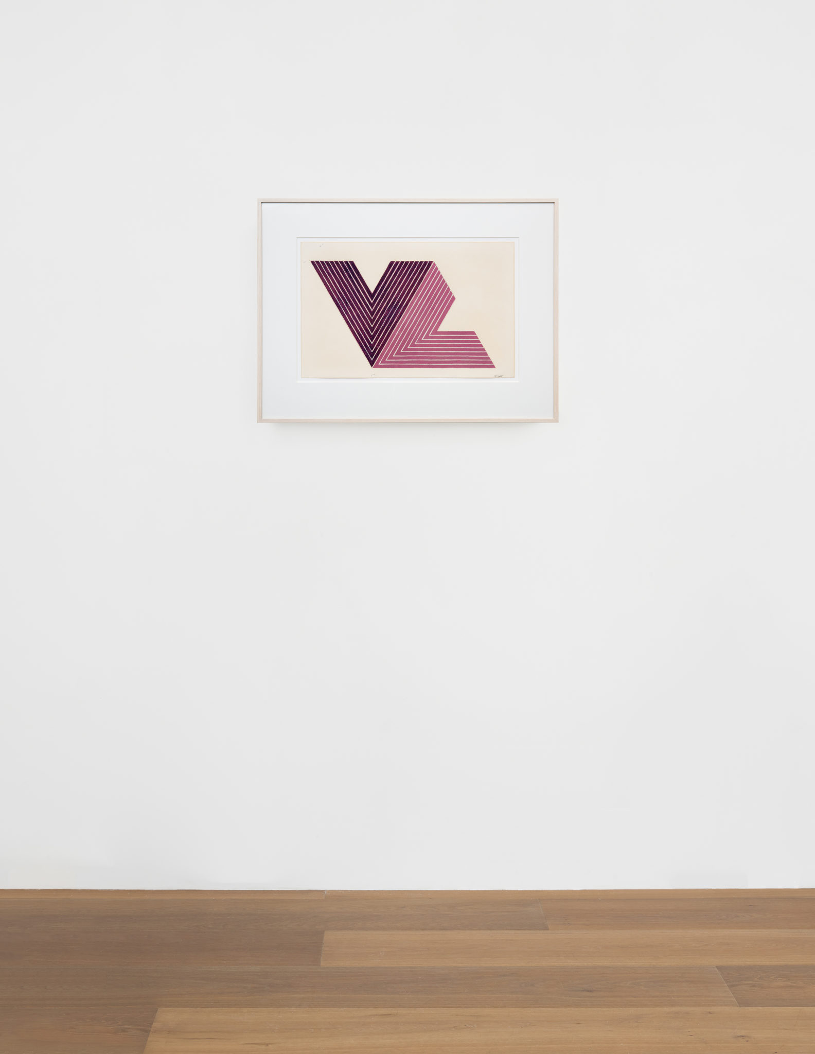 Installation view of Frank Stella's Untitled, 1969