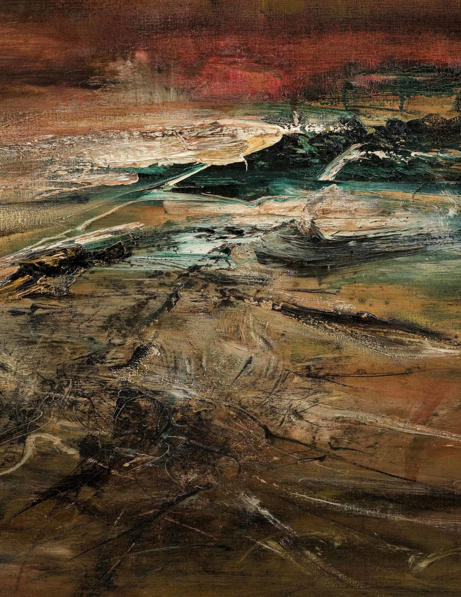 Detail view of Zao Wou-Ki's 5.11.62, 1962