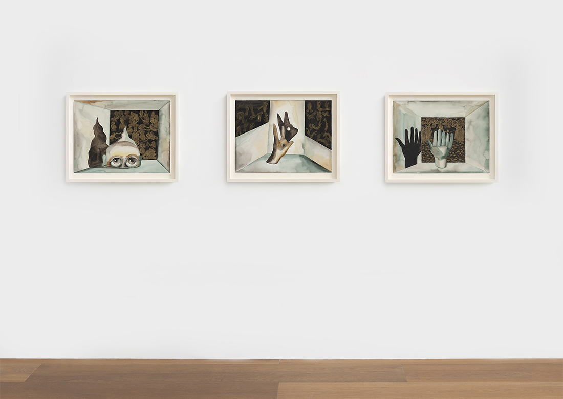 Three works from Francesco Clemente's Shadow series