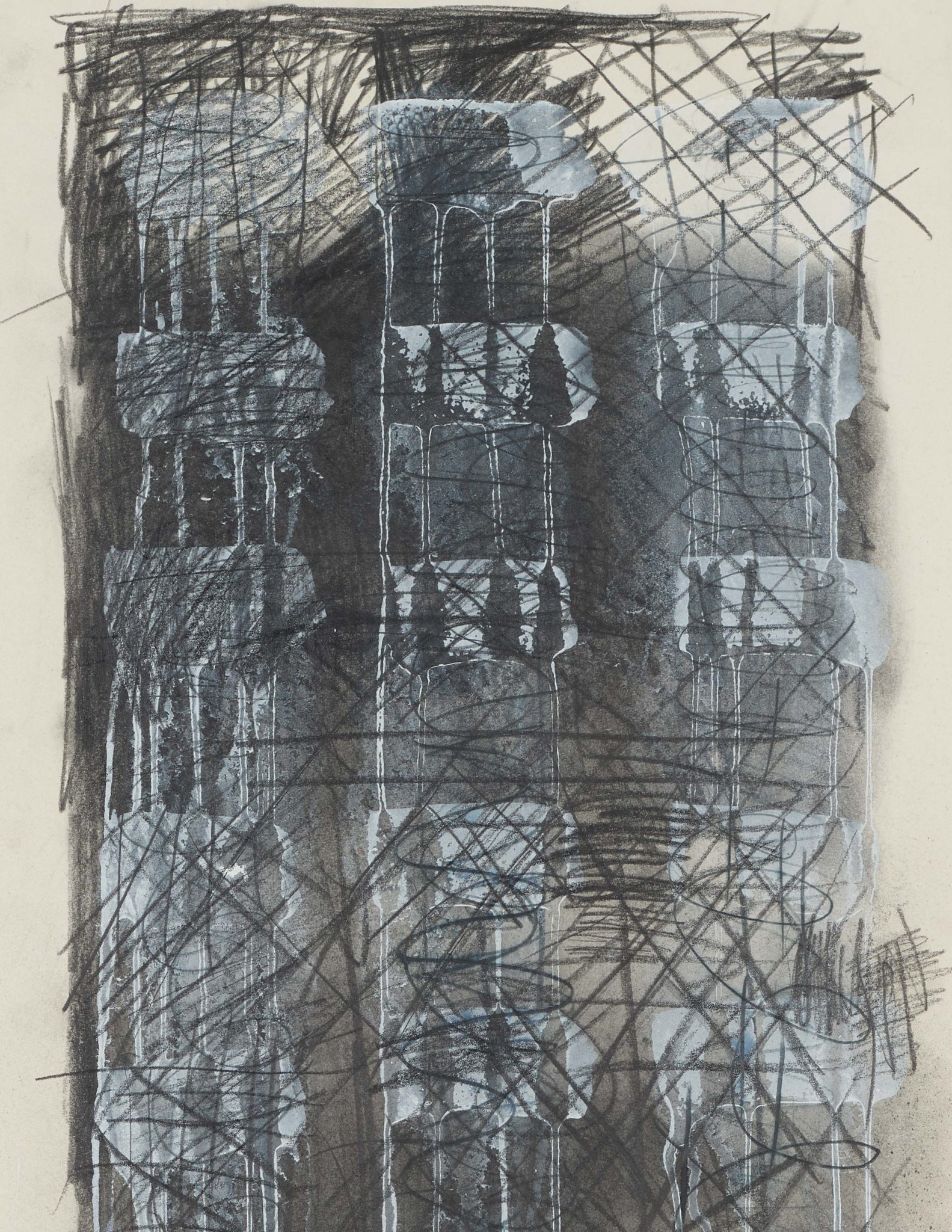 Detail view of Pat Steir's Drawing, 1991–92