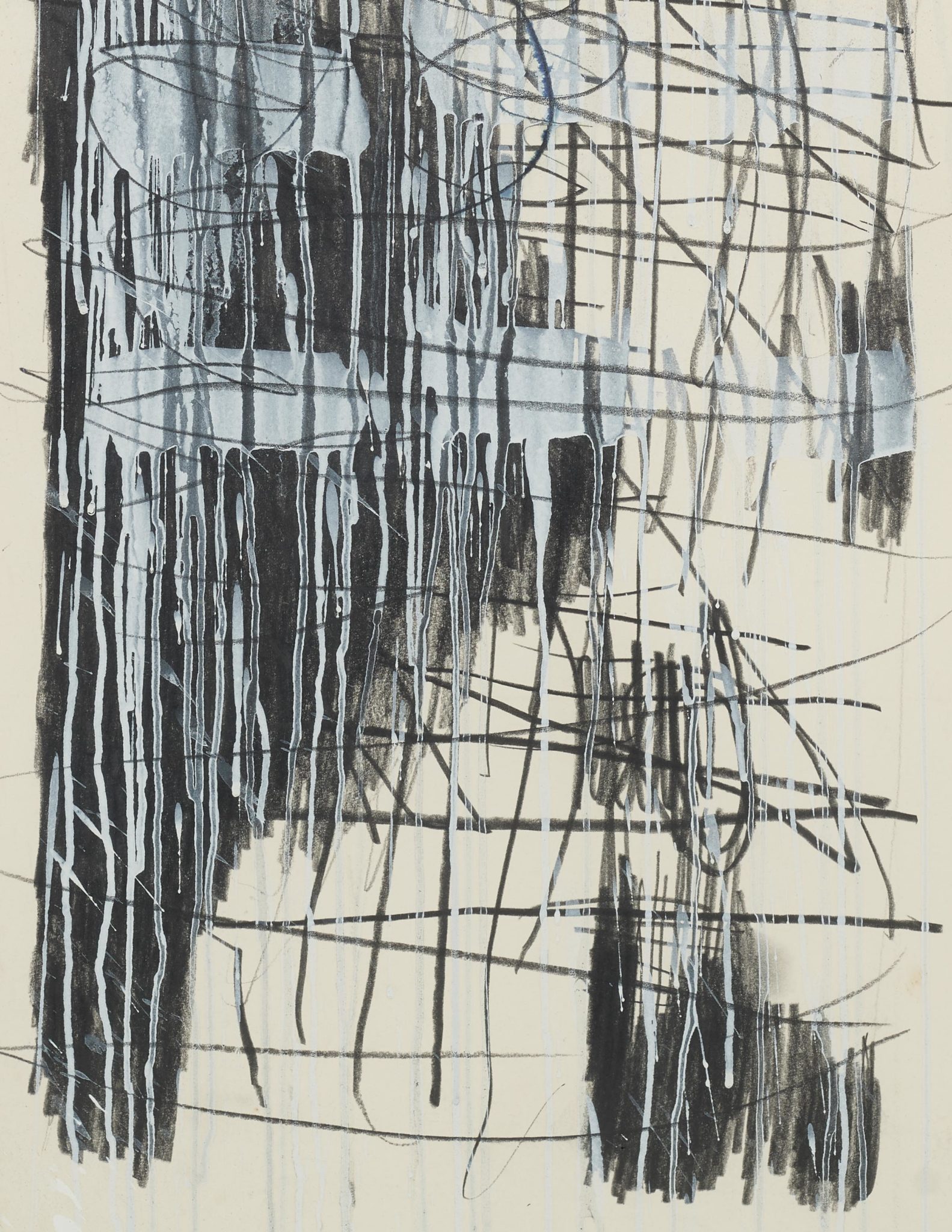 Detail view of Pat Steir's Drawing, 1991–92