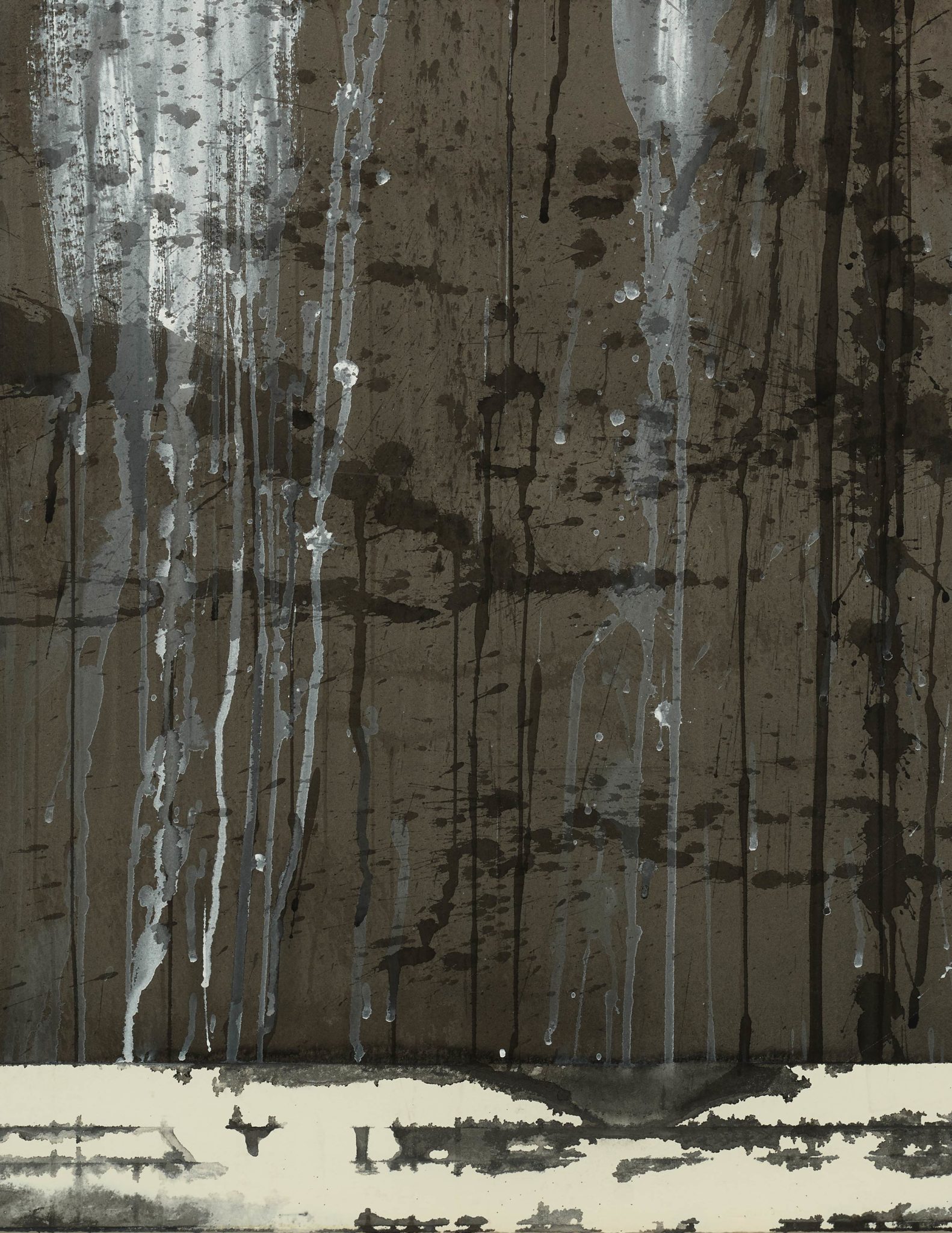 Detail view of Pat Steir’s The Austria Group, No. 6, 1991