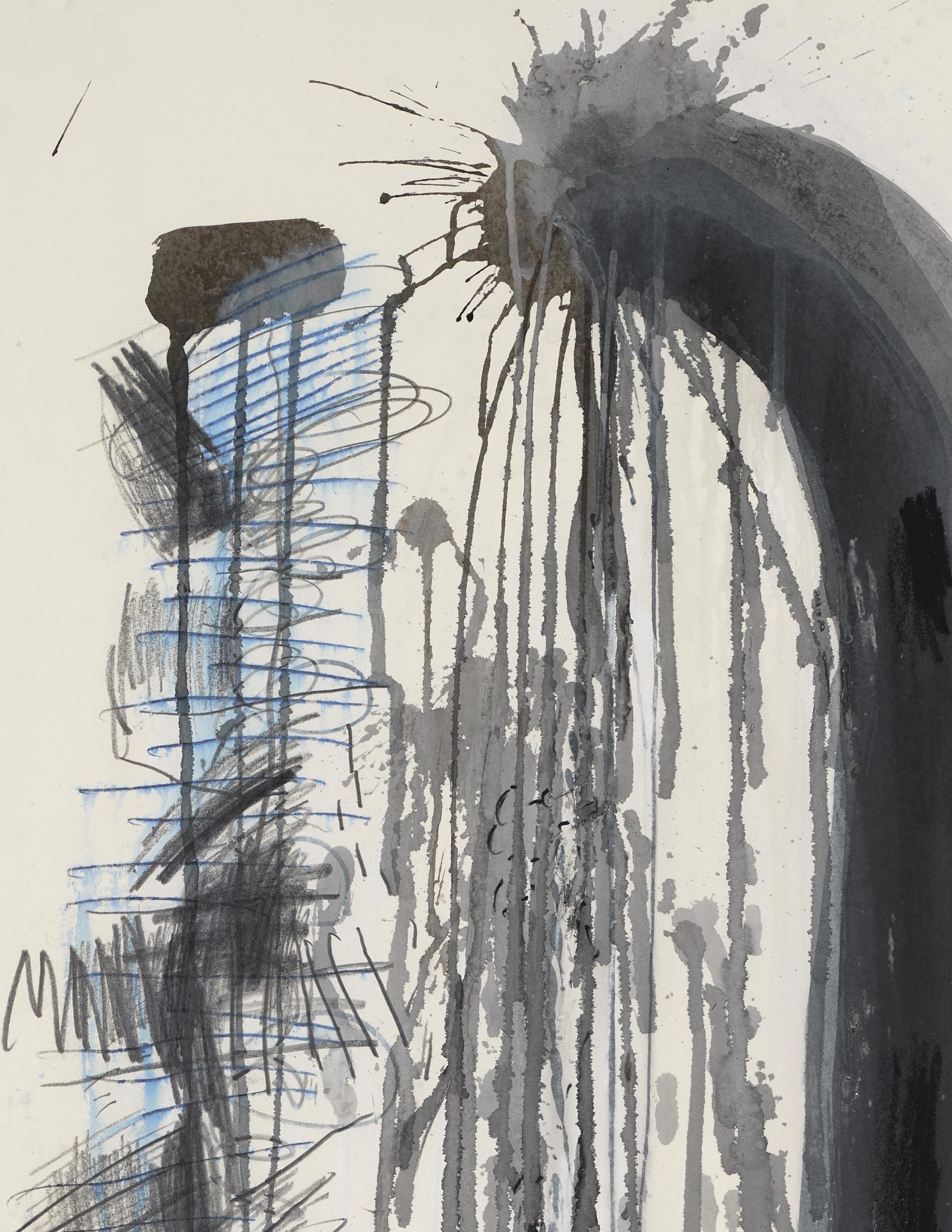 Detail view of Pat Steir's The Austria Group, No. 8, 1991