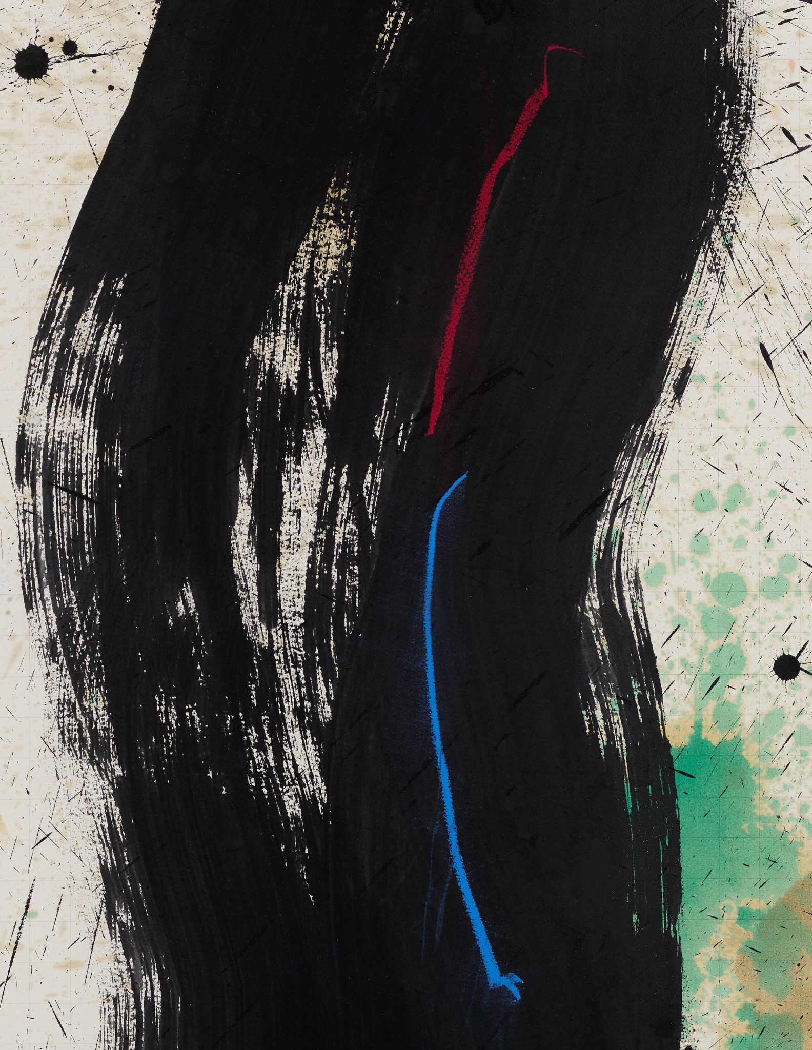 Detail view of Pat Steir's Untitled, 2010