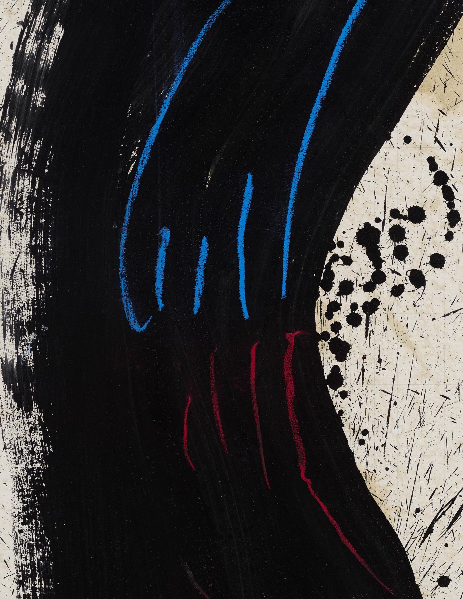 Detail view of Pat Steir's Untitled, 2010