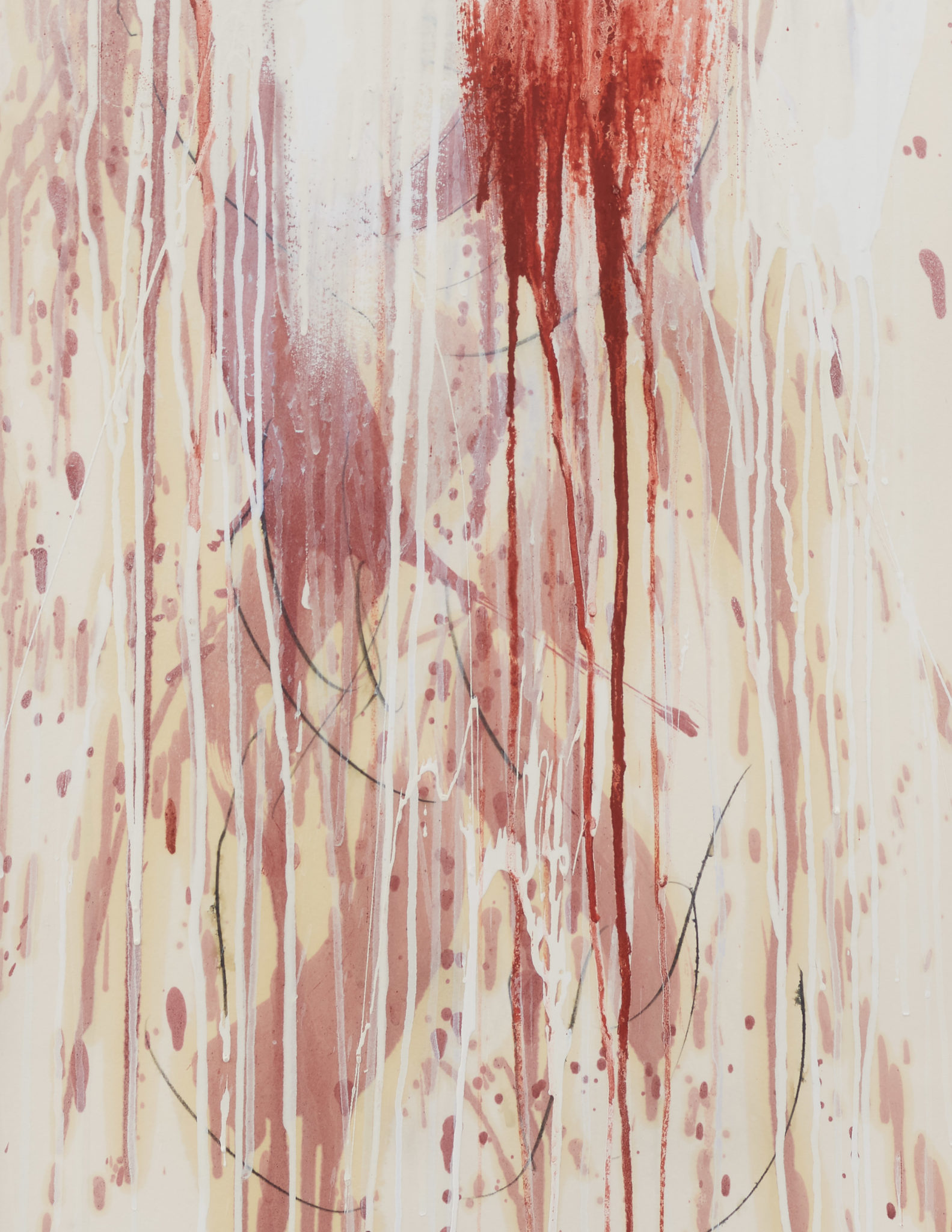 Detail view of Pat Steir's Winter Group VIII, 1991