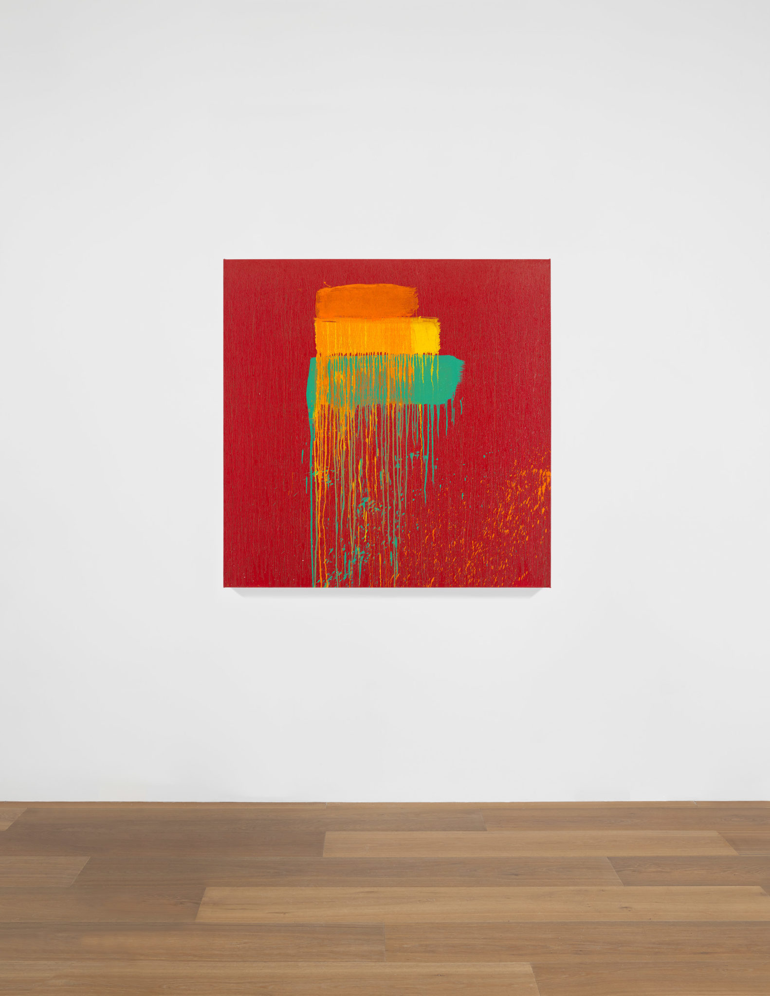 Installation view of Pat Steir's painting Untitled X, 2020 (Taipei)