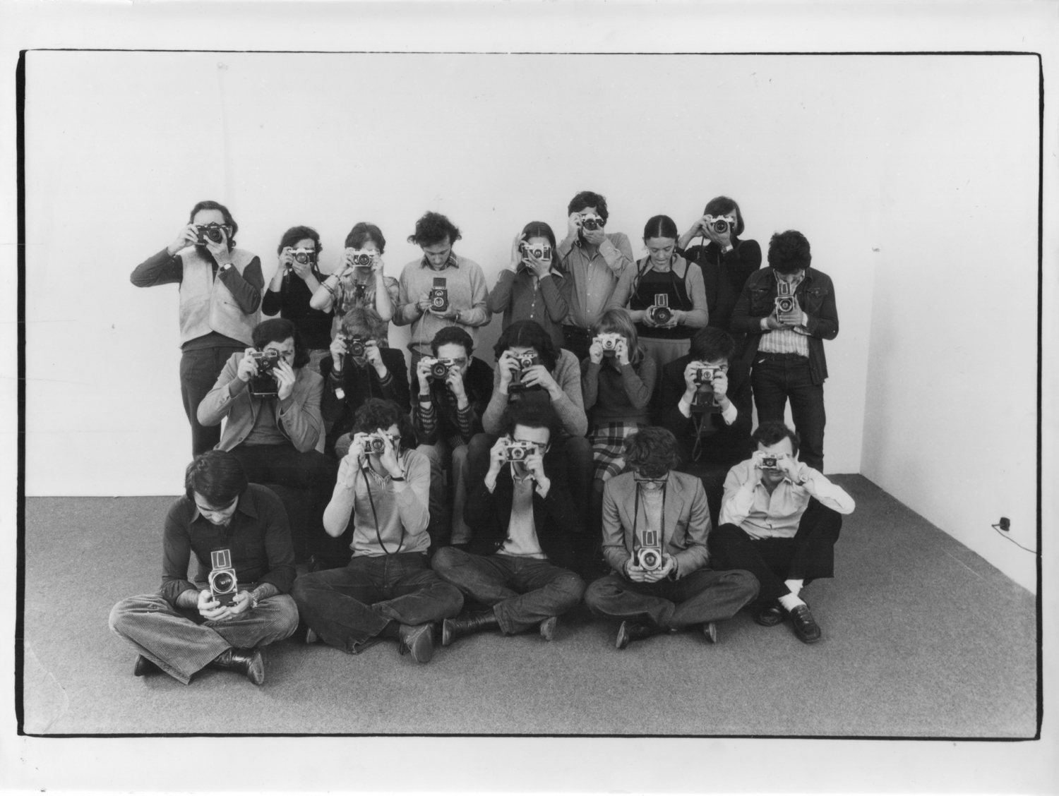 Photograph from Michelangelo Pistoletto's series La conferenza